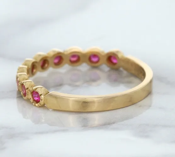 0.26ctw Round Pink Sapphire Ring in 14K Rose Gold