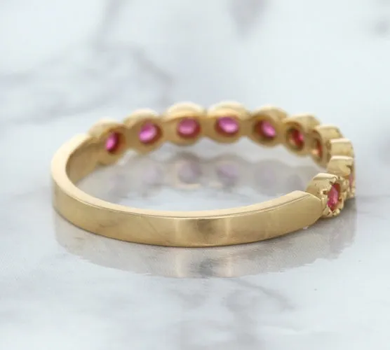 0.26ctw Round Pink Sapphire Ring in 14K Rose Gold