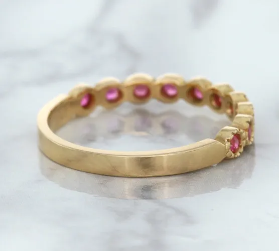 0.26ctw Round Pink Sapphire Ring in 14K Rose Gold