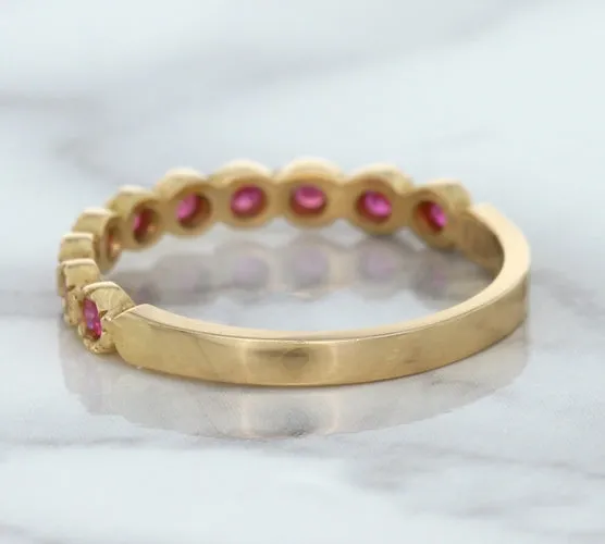 0.26ctw Round Pink Sapphire Ring in 14K Rose Gold