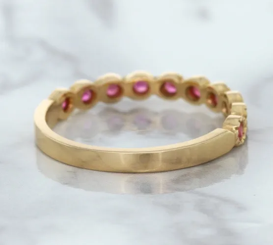 0.26ctw Round Pink Sapphire Ring in 14K Rose Gold