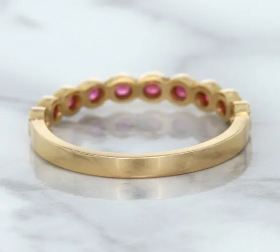 0.26ctw Round Pink Sapphire Ring in 14K Rose Gold