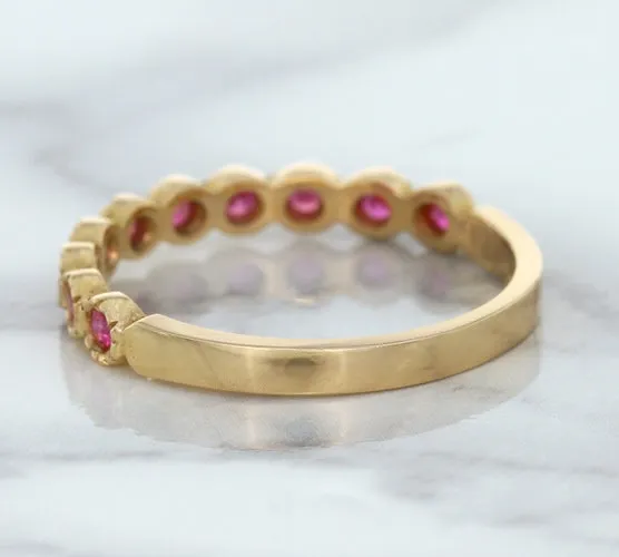 0.26ctw Round Pink Sapphire Ring in 14K Rose Gold