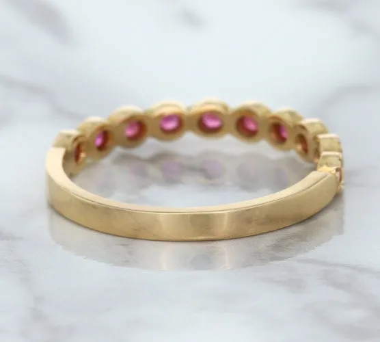 0.26ctw Round Pink Sapphire Ring in 14K Rose Gold