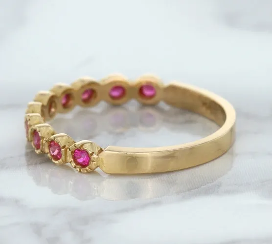 0.26ctw Round Pink Sapphire Ring in 14K Rose Gold