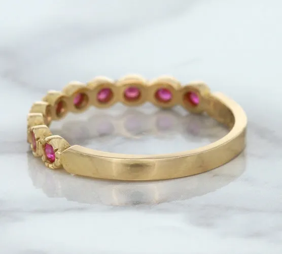 0.26ctw Round Pink Sapphire Ring in 14K Rose Gold