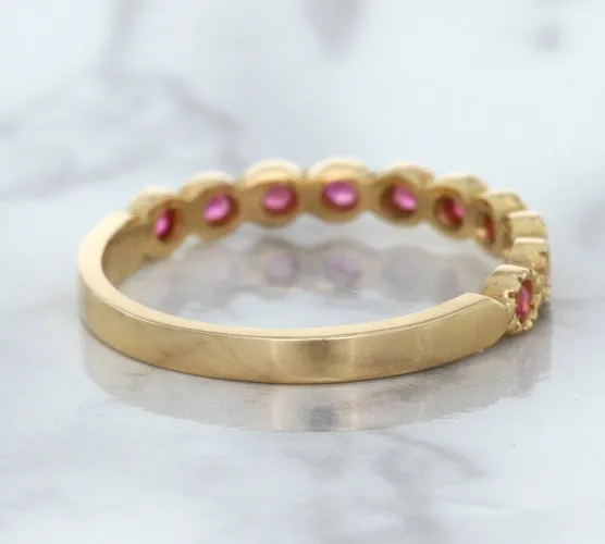 0.26ctw Round Pink Sapphire Ring in 14K Rose Gold