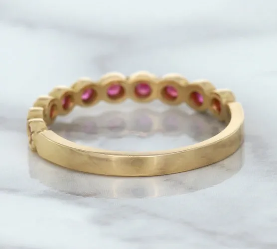 0.26ctw Round Pink Sapphire Ring in 14K Rose Gold