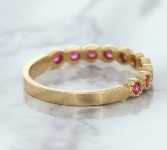 0.26ctw Round Pink Sapphire Ring in 14K Rose Gold