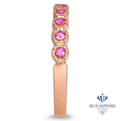 0.26ctw Round Pink Sapphire Ring in 14K Rose Gold