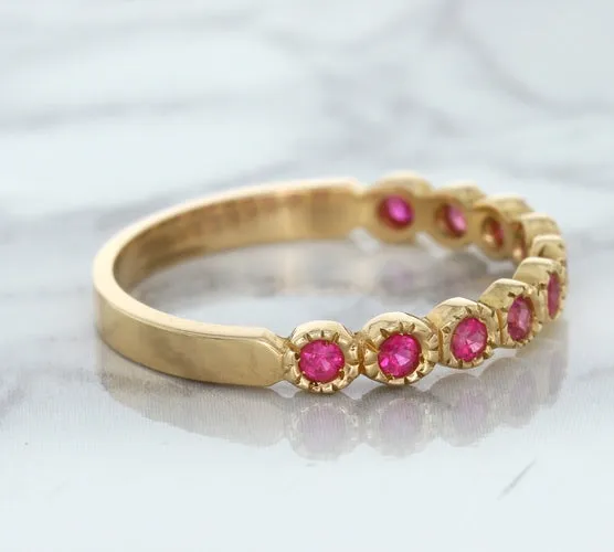 0.26ctw Round Pink Sapphire Ring in 14K Rose Gold