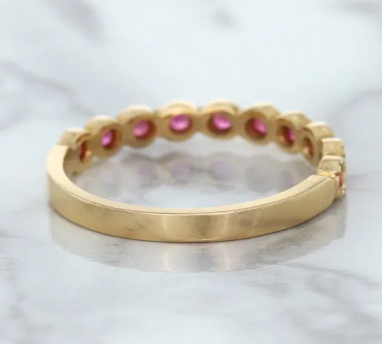 0.26ctw Round Pink Sapphire Ring in 14K Rose Gold