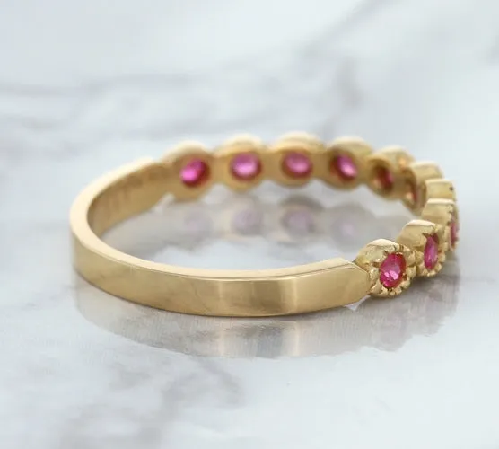 0.26ctw Round Pink Sapphire Ring in 14K Rose Gold