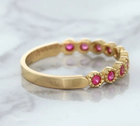 0.26ctw Round Pink Sapphire Ring in 14K Rose Gold