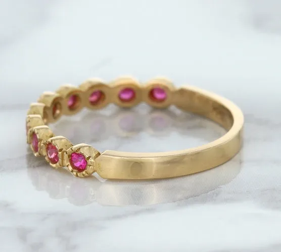 0.26ctw Round Pink Sapphire Ring in 14K Rose Gold