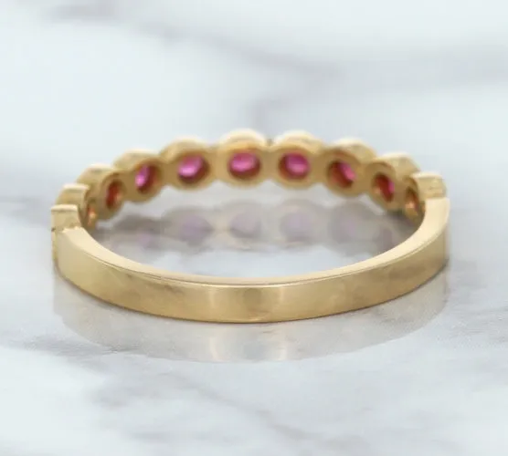0.26ctw Round Pink Sapphire Ring in 14K Rose Gold