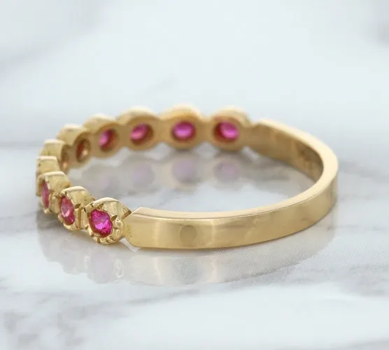 0.26ctw Round Pink Sapphire Ring in 14K Rose Gold