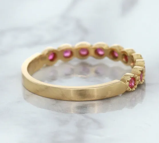 0.26ctw Round Pink Sapphire Ring in 14K Rose Gold