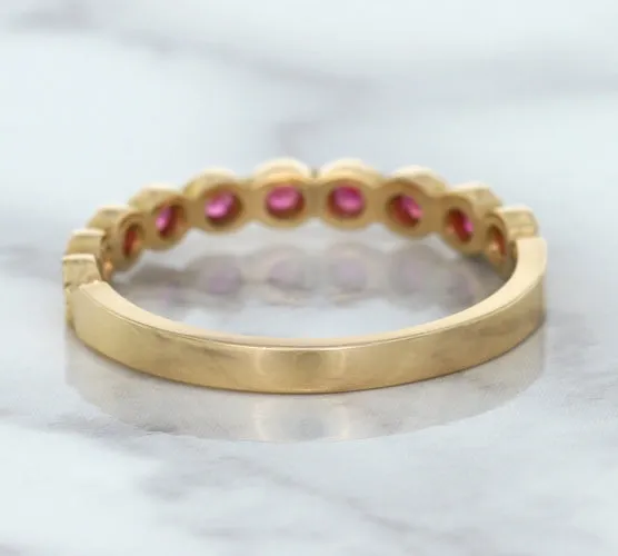 0.26ctw Round Pink Sapphire Ring in 14K Rose Gold