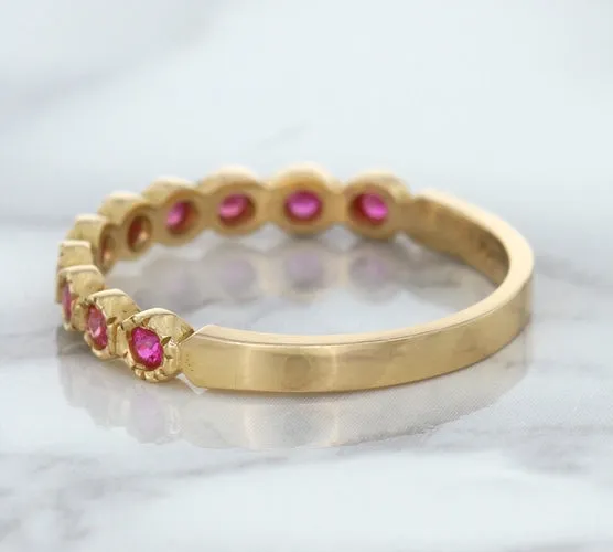 0.26ctw Round Pink Sapphire Ring in 14K Rose Gold
