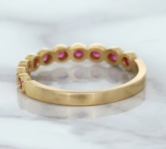 0.26ctw Round Pink Sapphire Ring in 14K Rose Gold