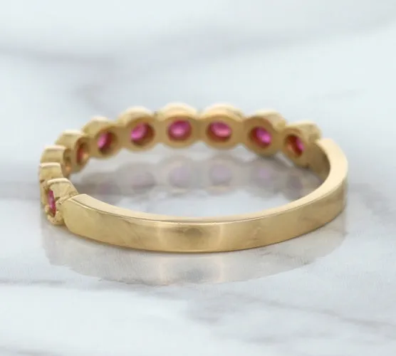 0.26ctw Round Pink Sapphire Ring in 14K Rose Gold