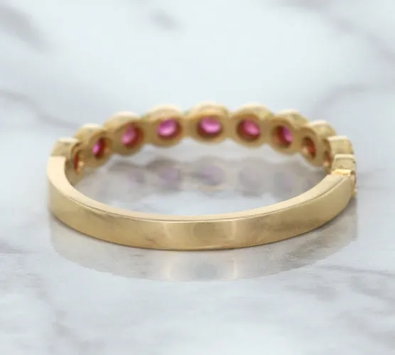 0.26ctw Round Pink Sapphire Ring in 14K Rose Gold