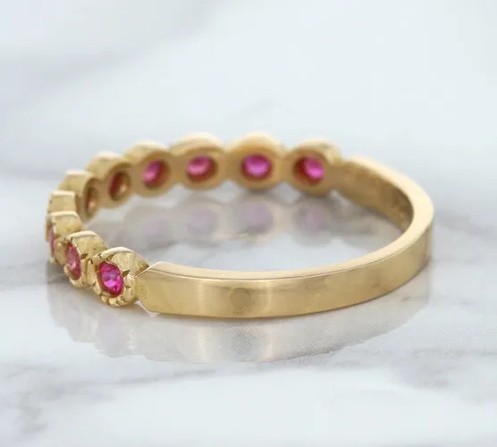 0.26ctw Round Pink Sapphire Ring in 14K Rose Gold