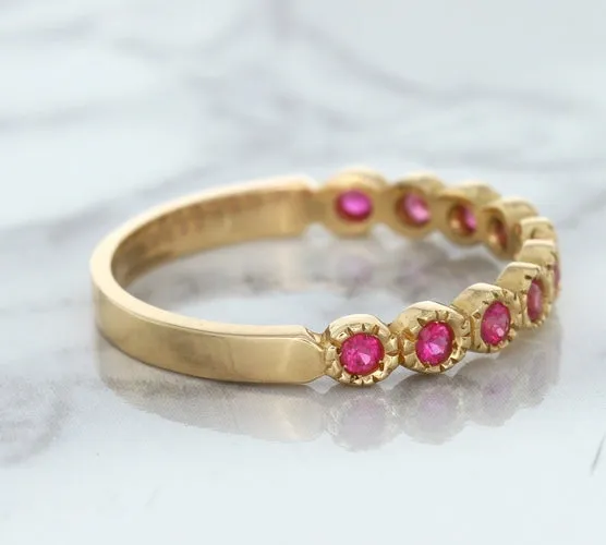 0.26ctw Round Pink Sapphire Ring in 14K Rose Gold