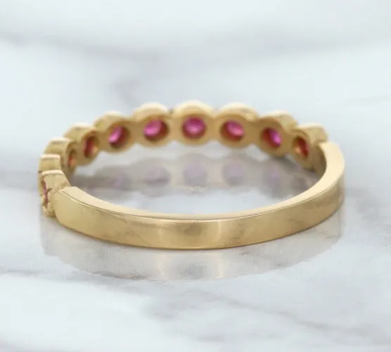 0.26ctw Round Pink Sapphire Ring in 14K Rose Gold
