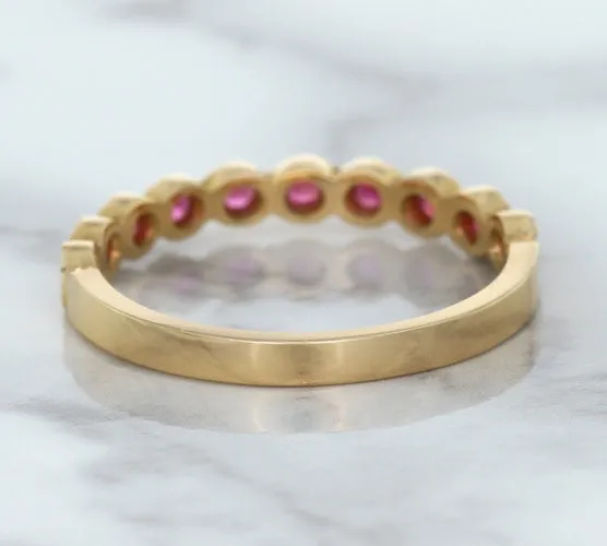 0.26ctw Round Pink Sapphire Ring in 14K Rose Gold