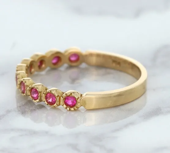 0.26ctw Round Pink Sapphire Ring in 14K Rose Gold