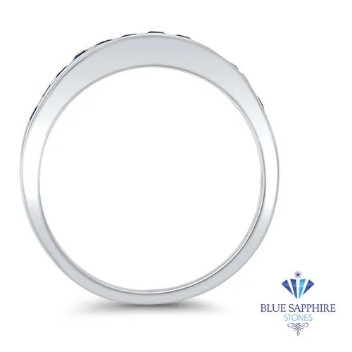 0.35ctw Round Blue Sapphire Ring in 18K White Gold