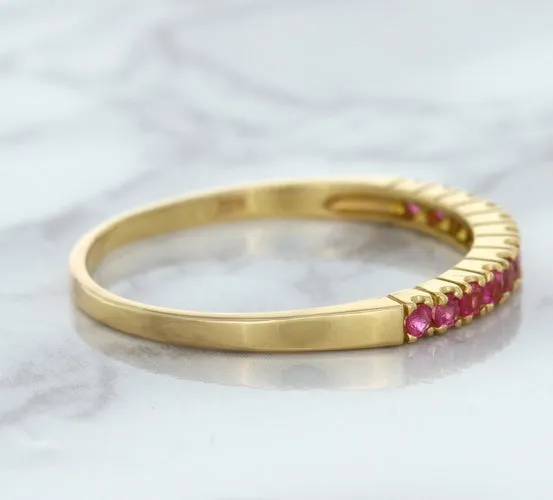 0.35ctw Round Pink Sapphire Ring in 18K Rose Gold