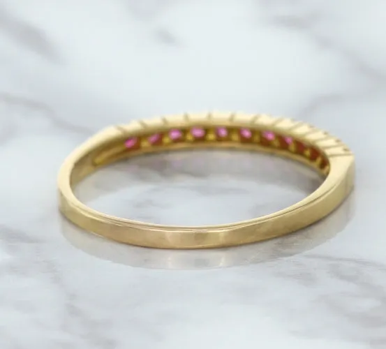 0.35ctw Round Pink Sapphire Ring in 18K Rose Gold