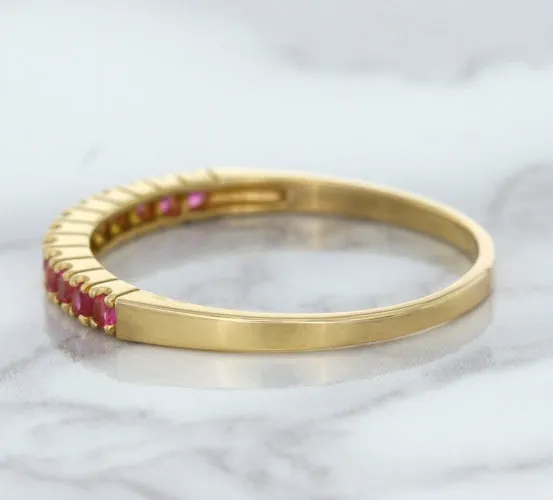0.35ctw Round Pink Sapphire Ring in 18K Rose Gold