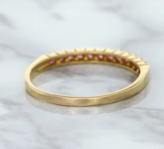 0.35ctw Round Pink Sapphire Ring in 18K Rose Gold
