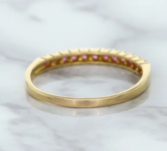 0.35ctw Round Pink Sapphire Ring in 18K Rose Gold