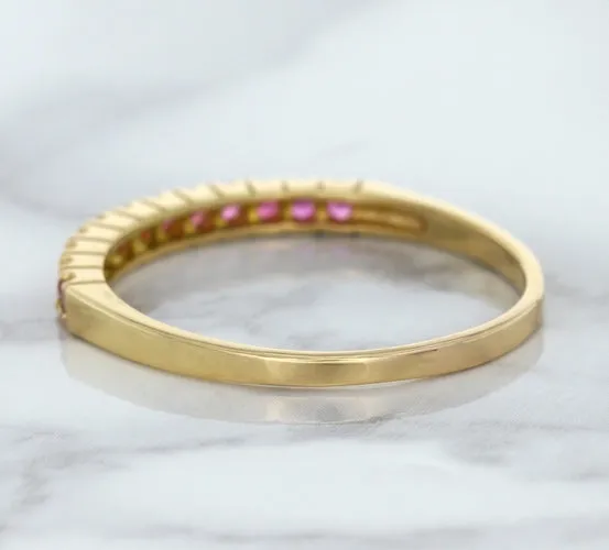 0.35ctw Round Pink Sapphire Ring in 18K Rose Gold