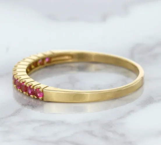 0.35ctw Round Pink Sapphire Ring in 18K Rose Gold