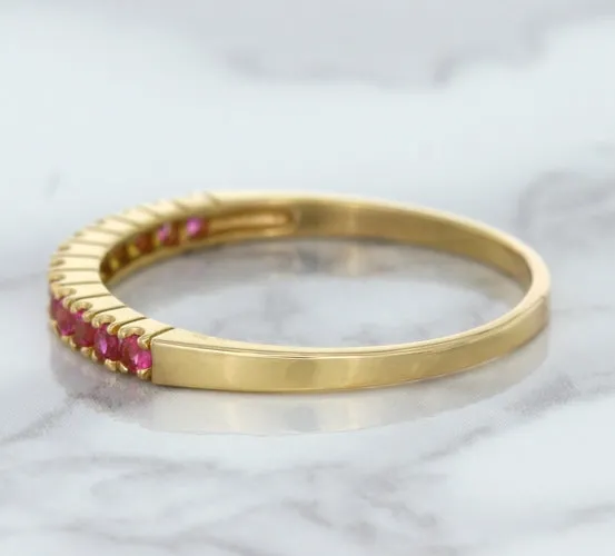 0.35ctw Round Pink Sapphire Ring in 18K Rose Gold