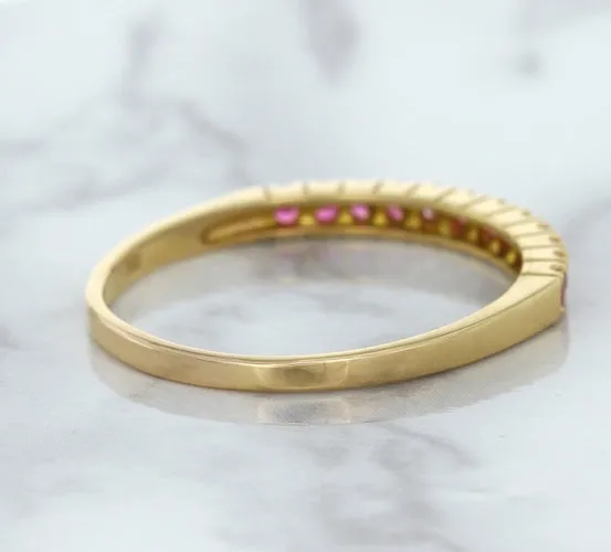 0.35ctw Round Pink Sapphire Ring in 18K Rose Gold