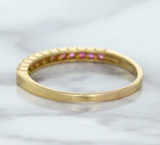 0.35ctw Round Pink Sapphire Ring in 18K Rose Gold