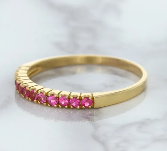 0.35ctw Round Pink Sapphire Ring in 18K Rose Gold