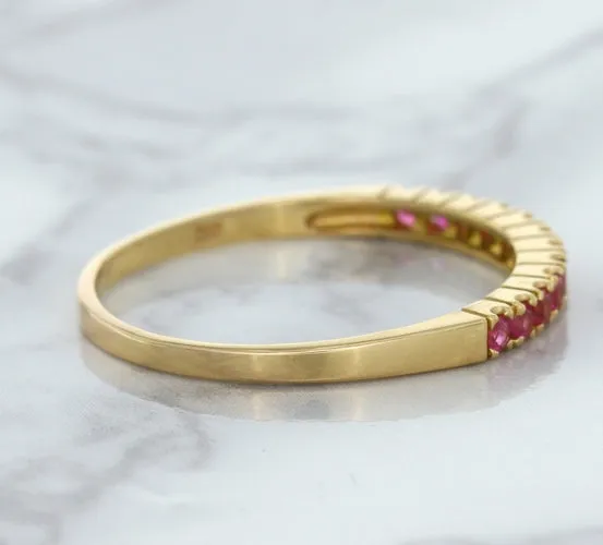 0.35ctw Round Pink Sapphire Ring in 18K Rose Gold