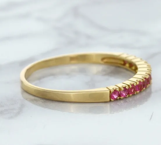 0.35ctw Round Pink Sapphire Ring in 18K Rose Gold