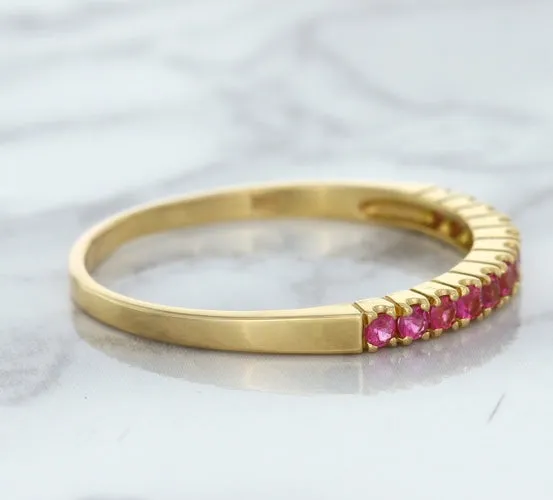 0.35ctw Round Pink Sapphire Ring in 18K Rose Gold