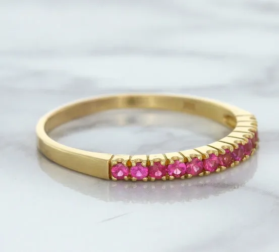 0.35ctw Round Pink Sapphire Ring in 18K Rose Gold