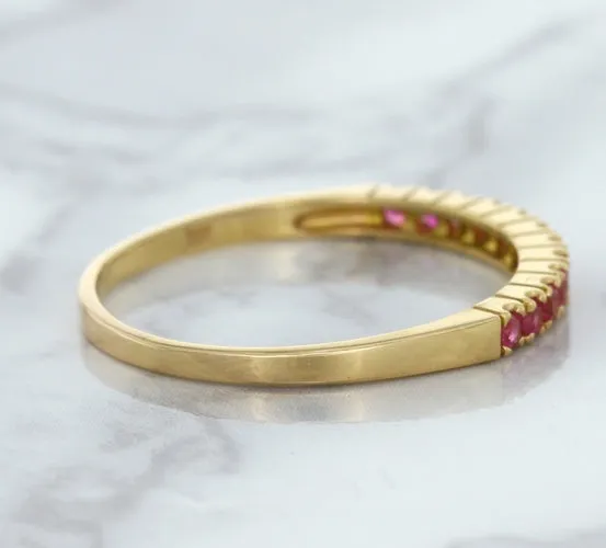0.35ctw Round Pink Sapphire Ring in 18K Rose Gold