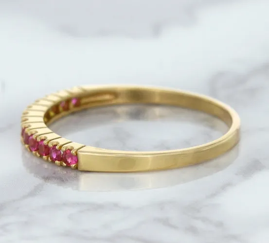 0.35ctw Round Pink Sapphire Ring in 18K Rose Gold